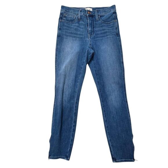 Madewell Roadtripper Jegging Jeans Women's 26 Blue Denim Mid-Rise Ankle Zip - Picture 1 of 7